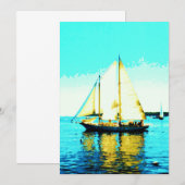 uitnodiging voor het varen met schoener (Voorkant / Achterkant)