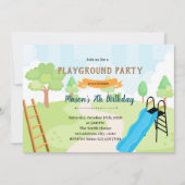 Uitnodiging voor het verjaardagscentrum van Chutes (Voorkant)