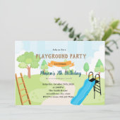 Uitnodiging voor het verjaardagscentrum van Chutes (Staand voorkant)