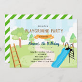 Uitnodiging voor het verjaardagscentrum van Chutes (Voorkant / Achterkant)