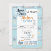 Uitnodiging voor het verjaardagsfeest van Choo cho (Voorkant)