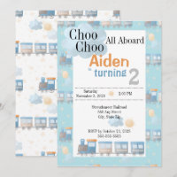 Uitnodiging voor het verjaardagsfeest van Choo cho