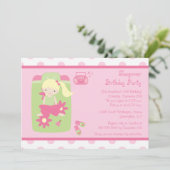 Uitnodiging voor het verjaardagsfeest van een meis (Staand voorkant)