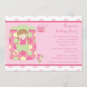 Uitnodiging voor het verjaardagsfeest van een meis