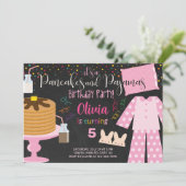 Uitnodiging voor het verjaardagsfeest van Girl Pja (Staand voorkant)