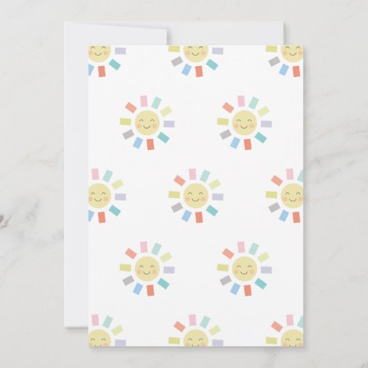 Uitnodiging voor het verjaardagsfeest van Rainbow (Achterkant)