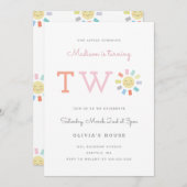 Uitnodiging voor het verjaardagsfeest van Rainbow (Voorkant / Achterkant)