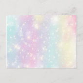 Uitnodiging voor het verjaardagsfeest van Regenboo (Achterkant)