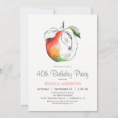 Uitnodiging voor het verjaardagsfeestje van Peache (Voorkant)