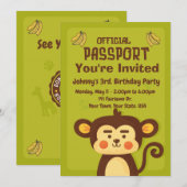 Uitnodiging voor het verjaardagspaspoort van het k (Voorkant / Achterkant)