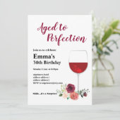 Uitnodiging voor het verjagen van wijn, tot Perfec (Staand voorkant)