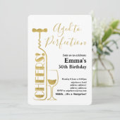 Uitnodiging voor het verjagen van wijn, tot Perfec (Staand voorkant)