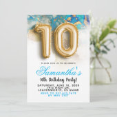 Uitnodiging voor het verloop van de 10e verjaardag (Staand voorkant)