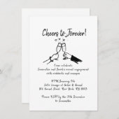 Uitnodiging voor het verlovingsfeest  (Voorkant / Achterkant)