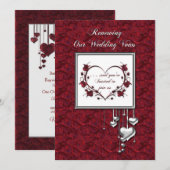 Uitnodiging voor het vernieuwen van weduwen, Red/S (Voorkant / Achterkant)