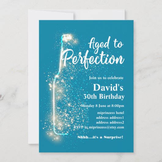 Uitnodiging voor het verouderen van wijn (Voorkant)