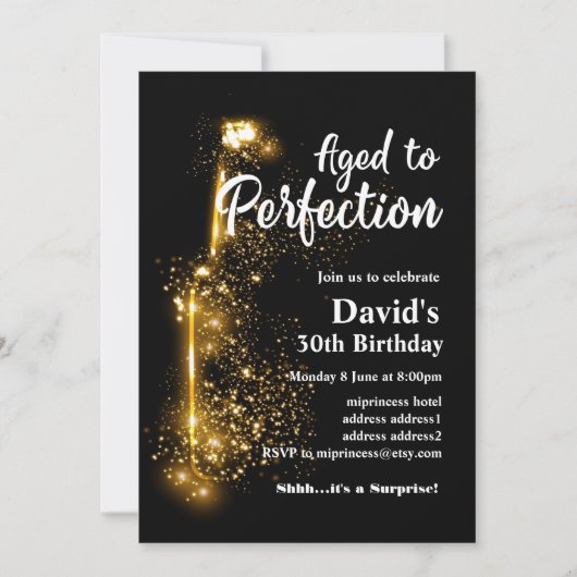 Uitnodiging voor het verouderen van wijn (Voorkant)