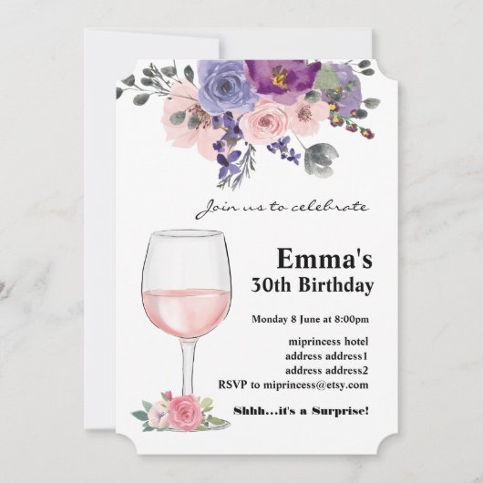 Uitnodiging voor het verouderen van wijn (Voorkant)