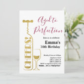 Uitnodiging voor het verouderen van wijn (Staand voorkant)