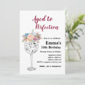 Uitnodiging voor het verouderen van wijn (Staand voorkant)