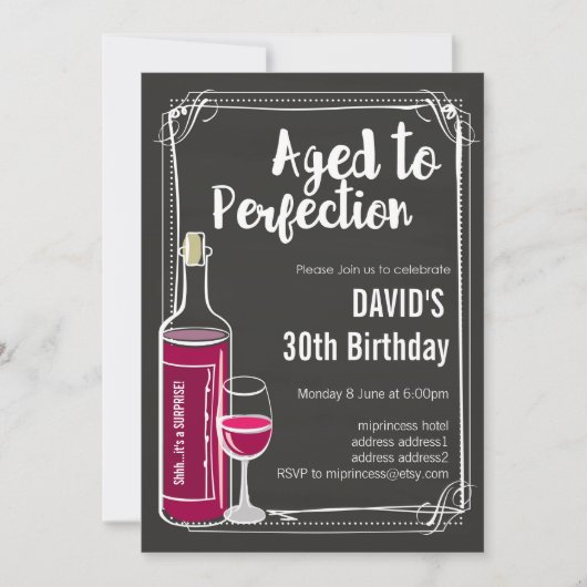 Uitnodiging voor het verouderen van wijn (Voorkant)