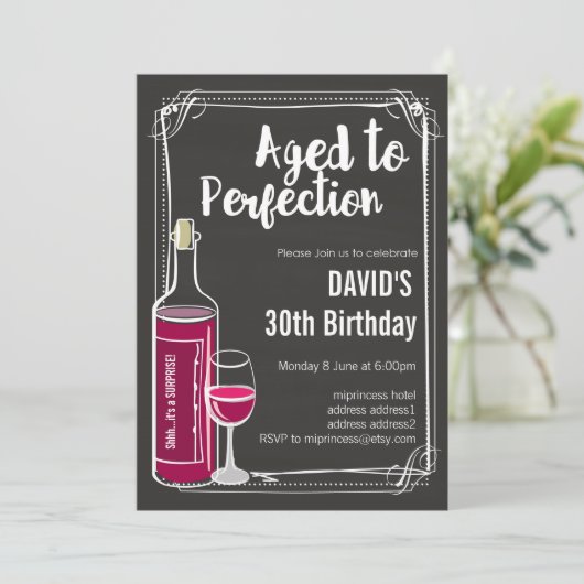 Uitnodiging voor het verouderen van wijn (Staand voorkant)