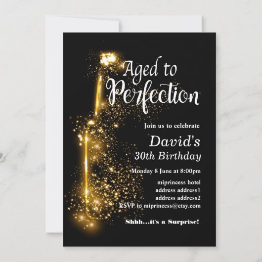 Uitnodiging voor het verouderen van wijn (Voorkant)