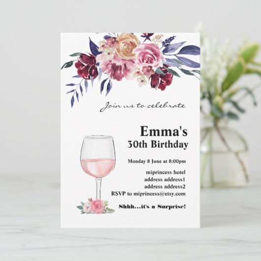 Uitnodiging voor het verouderen van wijn (Staand voorkant)