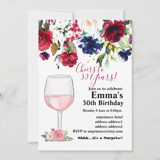 Uitnodiging voor het verouderen van wijn (Voorkant)