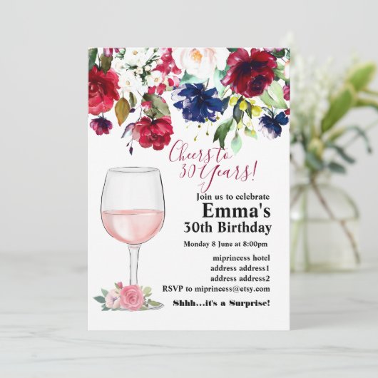 Uitnodiging voor het verouderen van wijn (Staand voorkant)