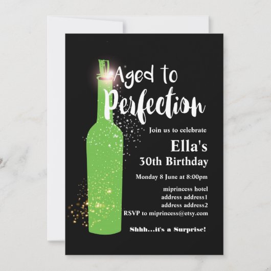 Uitnodiging voor het verouderen van wijn (Voorkant)