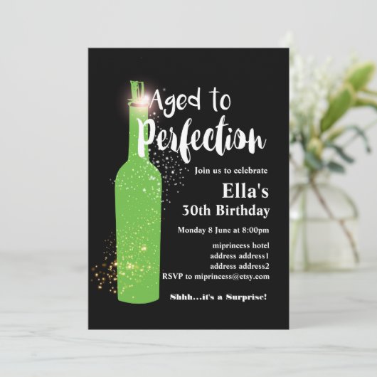 Uitnodiging voor het verouderen van wijn (Staand voorkant)