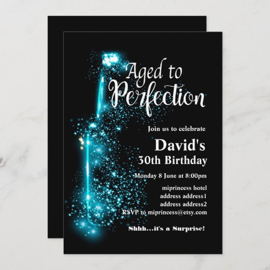 Uitnodiging voor het verouderen van wijn (Voorkant / Achterkant)