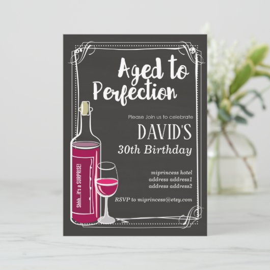 Uitnodiging voor het verouderen van wijn (Staand voorkant)