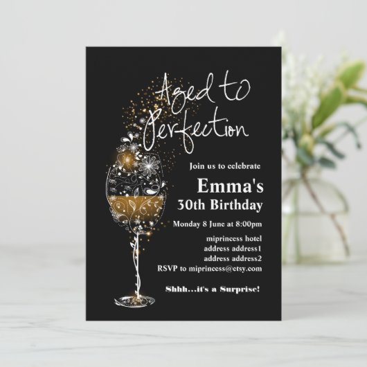 Uitnodiging voor het verouderen van wijn (Staand voorkant)