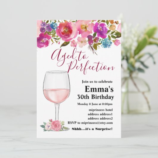 Uitnodiging voor het verouderen van wijn (Staand voorkant)