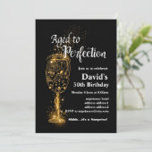 Uitnodiging voor het verouderen van wijn (Staand voorkant)