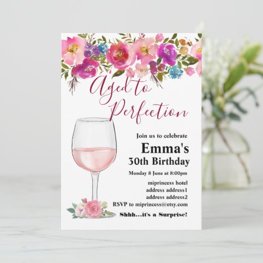 Uitnodiging voor het verouderen van wijn (Staand voorkant)