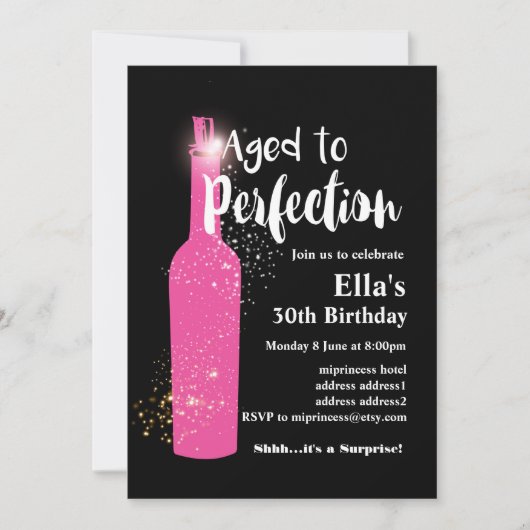 Uitnodiging voor het verouderen van wijn (Voorkant)