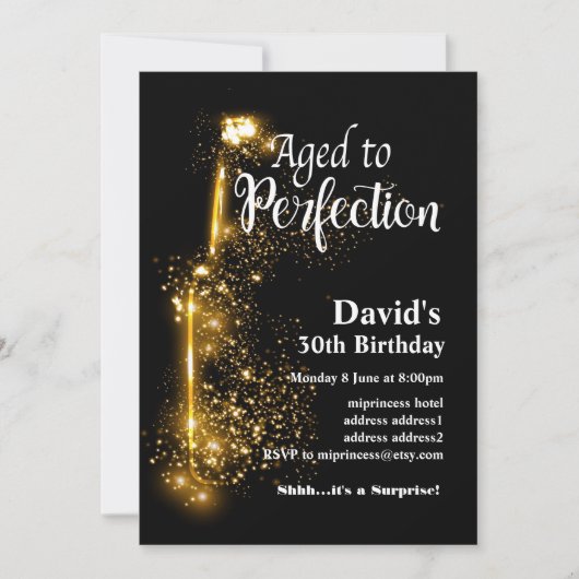 Uitnodiging voor het verouderen van wijn (Voorkant)