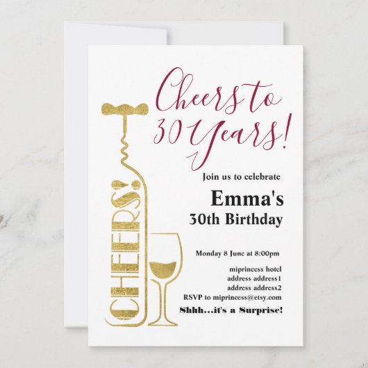 Uitnodiging voor het verouderen van wijn (Voorkant)