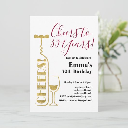 Uitnodiging voor het verouderen van wijn (Staand voorkant)