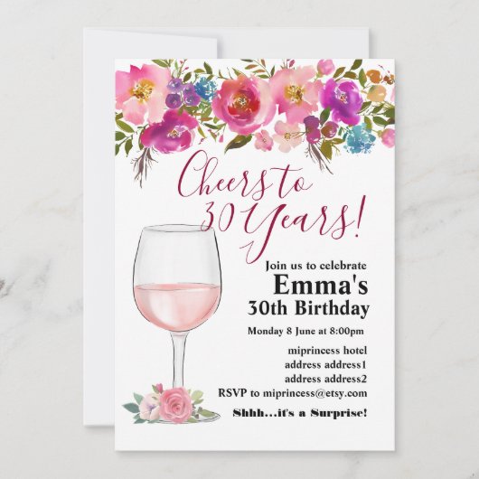 Uitnodiging voor het verouderen van wijn (Voorkant)