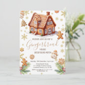 Uitnodiging voor het versieren van een huisje van  (Staand voorkant)