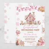 Uitnodiging voor het versieren van een peperkoekhu (Voorkant / Achterkant)