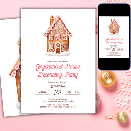 Uitnodiging voor het versieren van een peperkoekhu