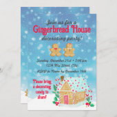 Uitnodiging voor het versieren van een peperkoekhu (Voorkant / Achterkant)