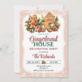 Uitnodiging voor het versieren van een peperkoekhu (Voorkant)