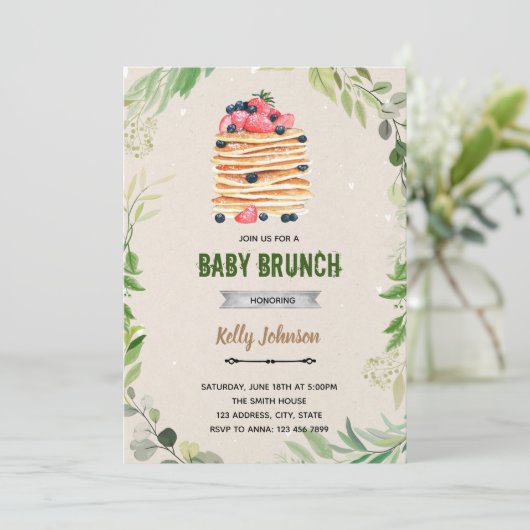 Uitnodiging voor het vieren van Brunch (Staand voorkant)