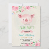 Uitnodiging voor het vieren van varkensverjaardag (Voorkant)